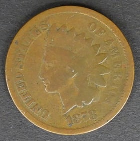 1878-INIDAN HEAD-ONE CENT