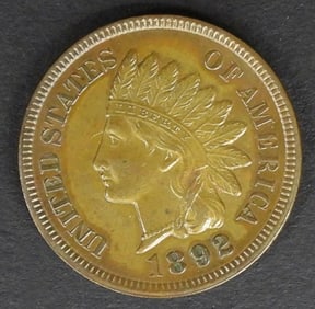 1892-INDIAN HEAD-ONE CENT