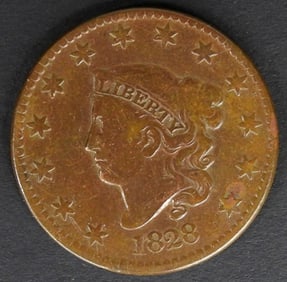 1828-MATRON LIBERTY HEAD LARGE CENT