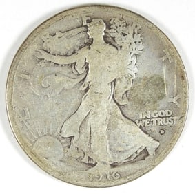 1916-D WALKING LIBERTY HALF DOLLAR