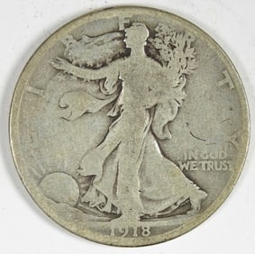 1918-D WALKING LIBERTY HALF DOLLAR