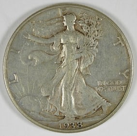 1938-D WALKING LIBERTY HALF DOLLAR