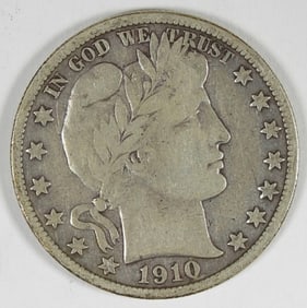 1910-S BARBER HALF DOLLAR