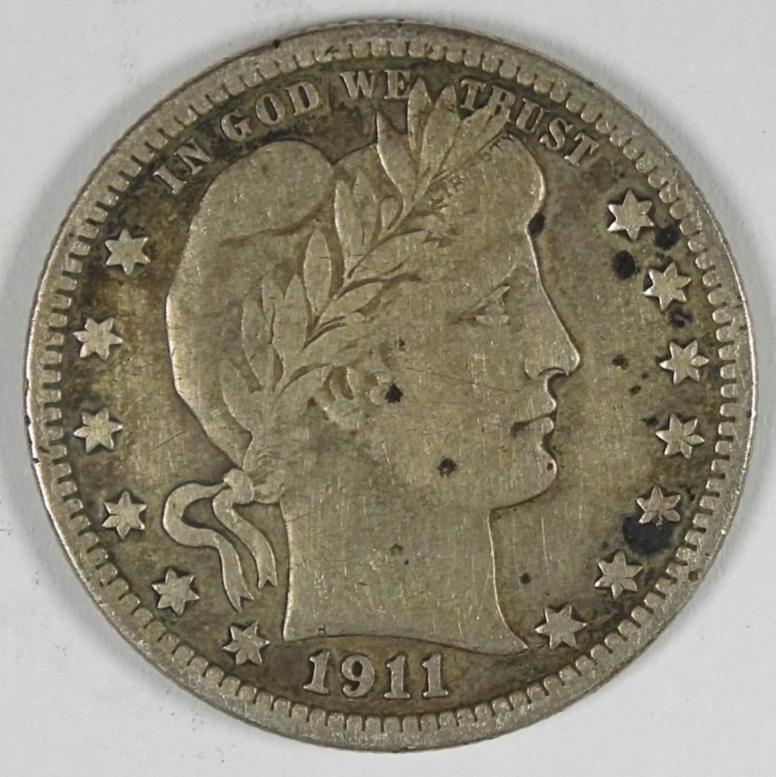 1911-S BARBER SILVER QUARTER (1 of 2)