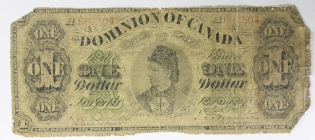 1878 $1 CANADA BANK NOTE
