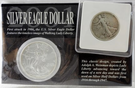 U.S. WALKING LIBERTY EAGLE & HALF DOLLAR