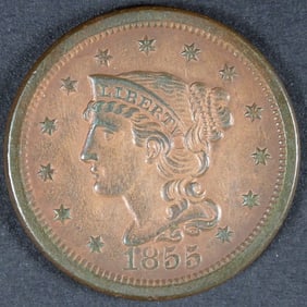 1855 BRAIDED HAIR CENT