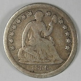 1856 SEATED LIBERTY HALF DIME