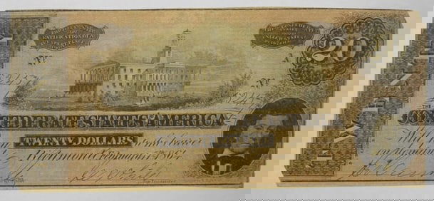 1864 $20 CONFEDERATE STATES OF AMERICA