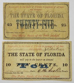 (2) 25 AND 10 CENTS STATE OF FLORIDA NOTES