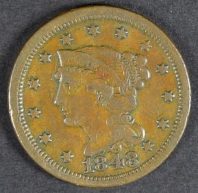 1848 LIBERTY HEAD LARGE CENT