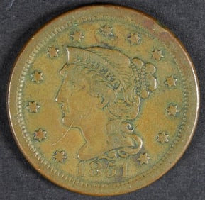 1851 LIBERTY HEAD LARGE CENT