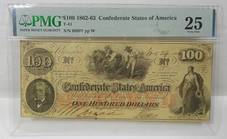 $100 1862-63 CONF STATES of AMERICA