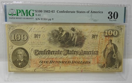 $100 1862-63 CONF STATES of AMERICA