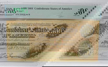 $500 1864 CONFEDERATE STATES of AMERICA