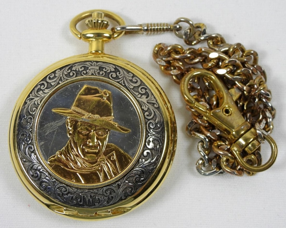 JOHN WAYNE FRANKLIN MINT POCKETWATCH (1 of 3)