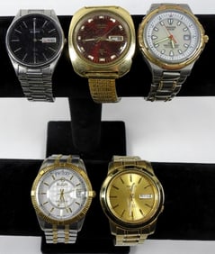 UNTESTED DATE/DAY MENS WATCH LOT (5)