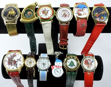 (12) FUN HOLIDAY LADIES WATCHES LOT