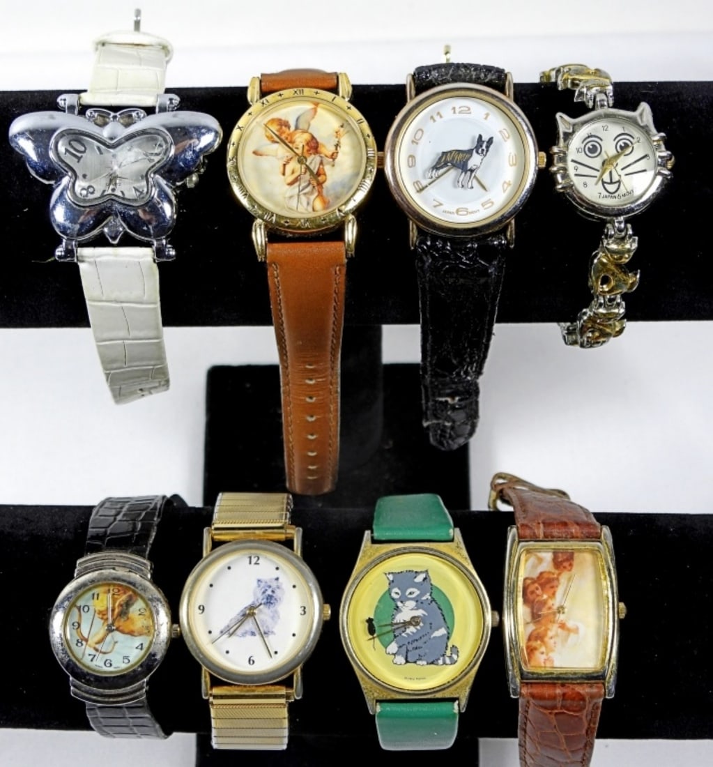 CAT/DOG/BUTTERFLY NOVELTY WATCH LOT (1 of 2)