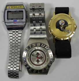 NFL STEELERS WATCH LOT (3)