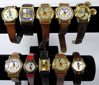 (10) MICKEY MOUSE DISNEY WATCH LOT