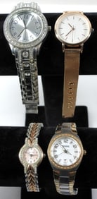 (4) ROSE GOLD/SILVER TONE LADIES WATCHES