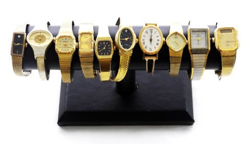 (10) PETITE WOMEN'S GOLD TONE WATCHES