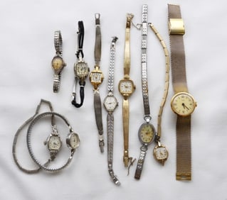 (10) MIXED LOT-  WATCHES & REPAIR WATCHES