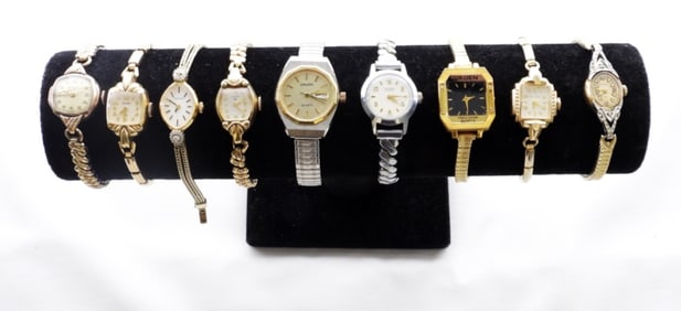 (9) GOLD & SILVER TONE LADIES WATCHES