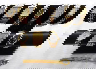 (10) GOLD TONE BULKY WATCHES LOT