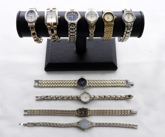 (10) SILVER & GOLD TONE WATCH LOT