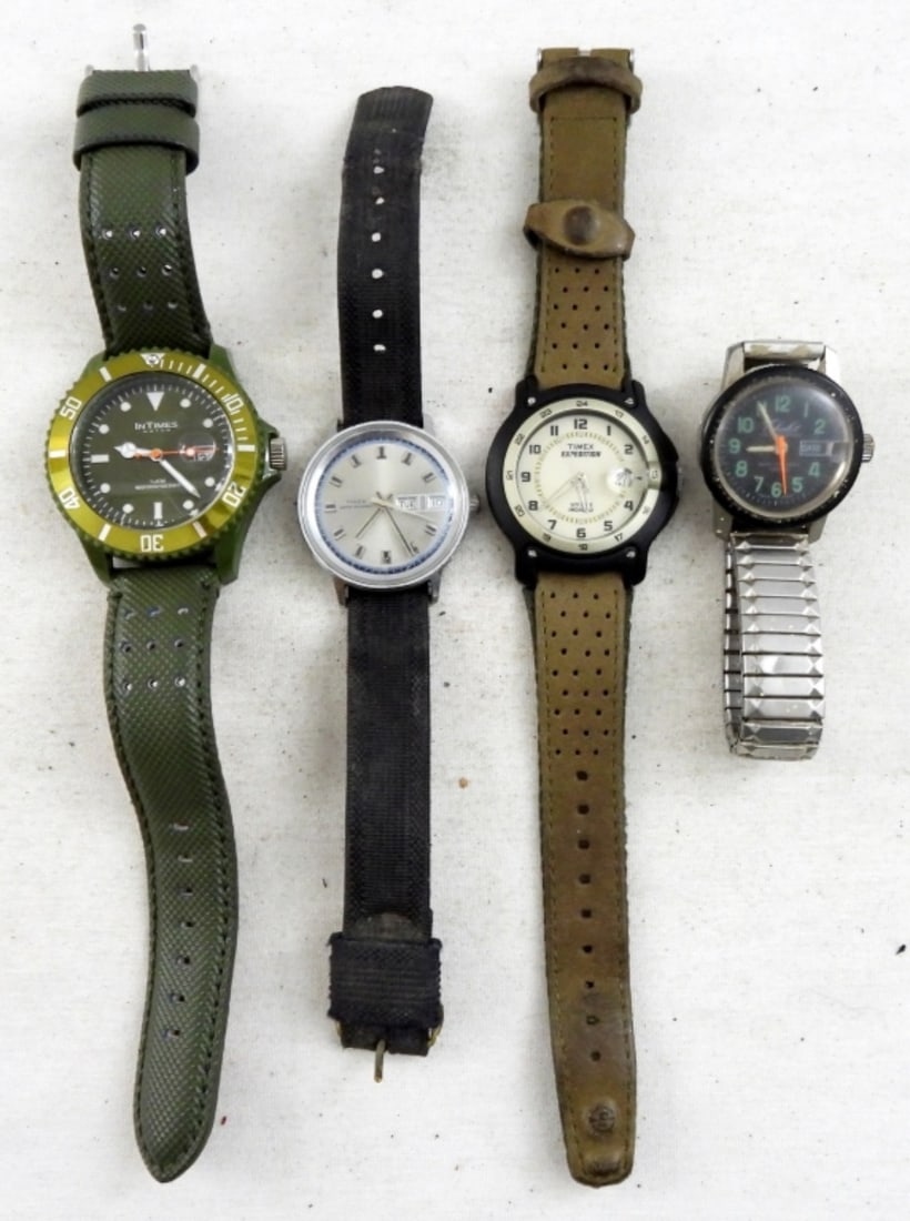 (4) MEN's DAY/DATE WATCH LOT (1 of 2)