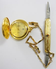 COLIBRI QUARTZ POCKET WATCH & KNIFE