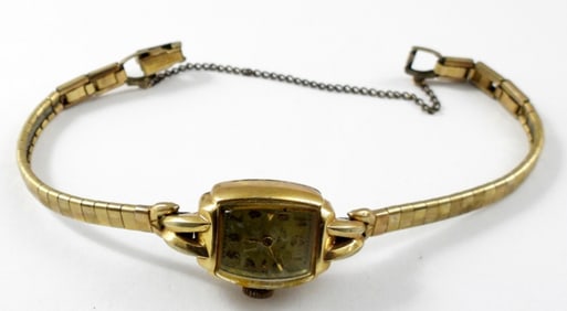 LADY ELGIN VTG 14KGF WRIST WATCH