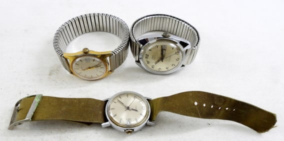 (3) VINTAGE TIMEX MEN'S WATCH LOT