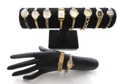 GOLD TONE DAINTY LADIES WATCHES (10)