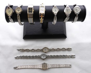 SILVER TONE DAINTY LADIES WATCHES (10)