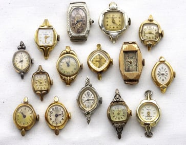 VINTAGE LADIES WATCH FACES MIXED LOT