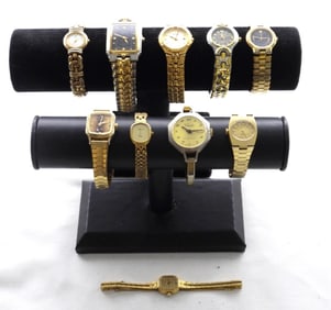 ASSORTED GOLD TONE LADIES WATCHES (10)