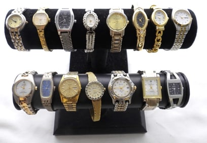 (15) GOLD/SILVER LADIES FASHION WATCHES