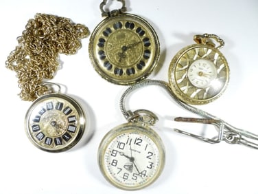 (4) VINTAGE POCKET WATCHES
