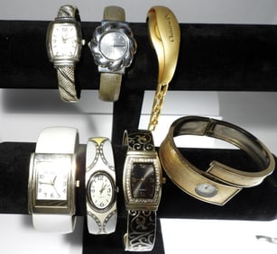 (7) WOMEN'S CUFF  & CHRISTIAN DIOR WATCH