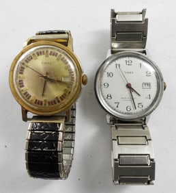 (2) VINTAGE TIMEX DAY/DATE AUTOMATIC