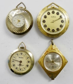 (4) LADIES PENDANT WATCHES