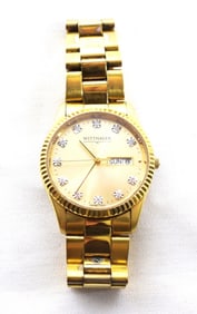 WITTNAUER GOLD TONE DATE/DAY WATCH