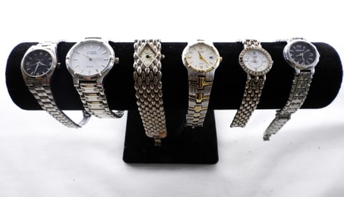 (6) SILVER TONE LADIES WATCHES
