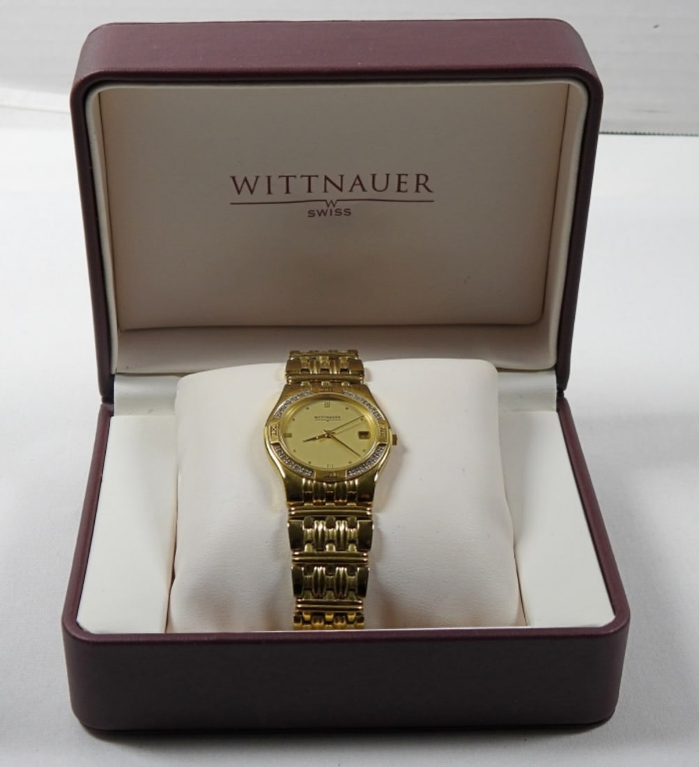 GOLD TONE WITTNAUER MENS WATCH (1 of 2)