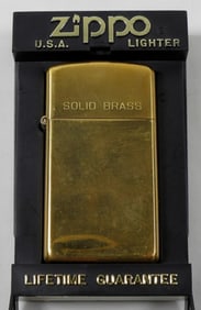 1932-1990 SOLID BRASS UNFIRED SLIM ZIPPO