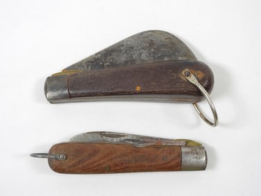 (2) VINTAGE KNIVES - KLEIN HAWKBILL &