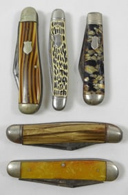 (5) VINTAGE POCKET KNIVES  - VARIETY